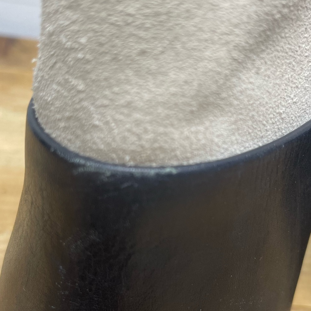 Tibi Black and Cream Two-Tone Open-Toe Ankle Booties - Picture 13 of 15